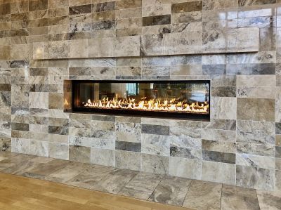 Brick Fireplace Installation