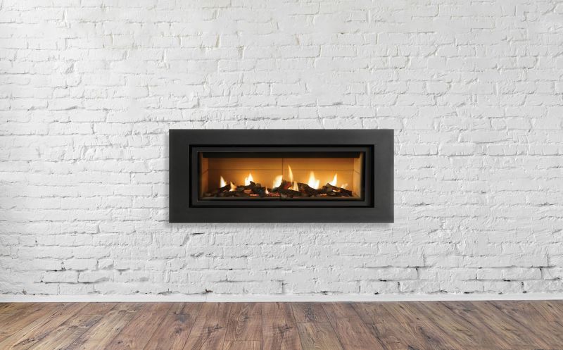 Modern Brick Fireplace