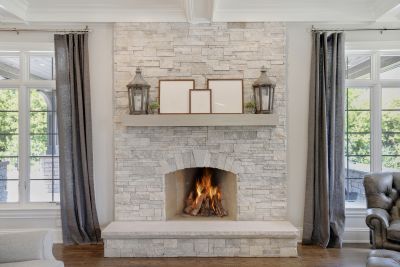 Custom Masonry Fireplace