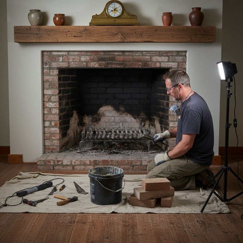 Brick Fireplace Installation